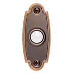 Wired LED Lighted Door Bell Push Button, Mediterranean Bronze