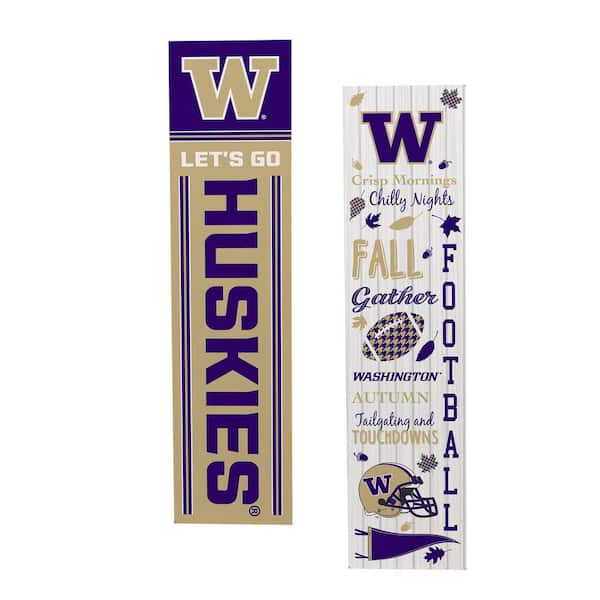 47 in. Double-Sided Leaner Fall Seasonal Porch Sign, Universitiy of Washington