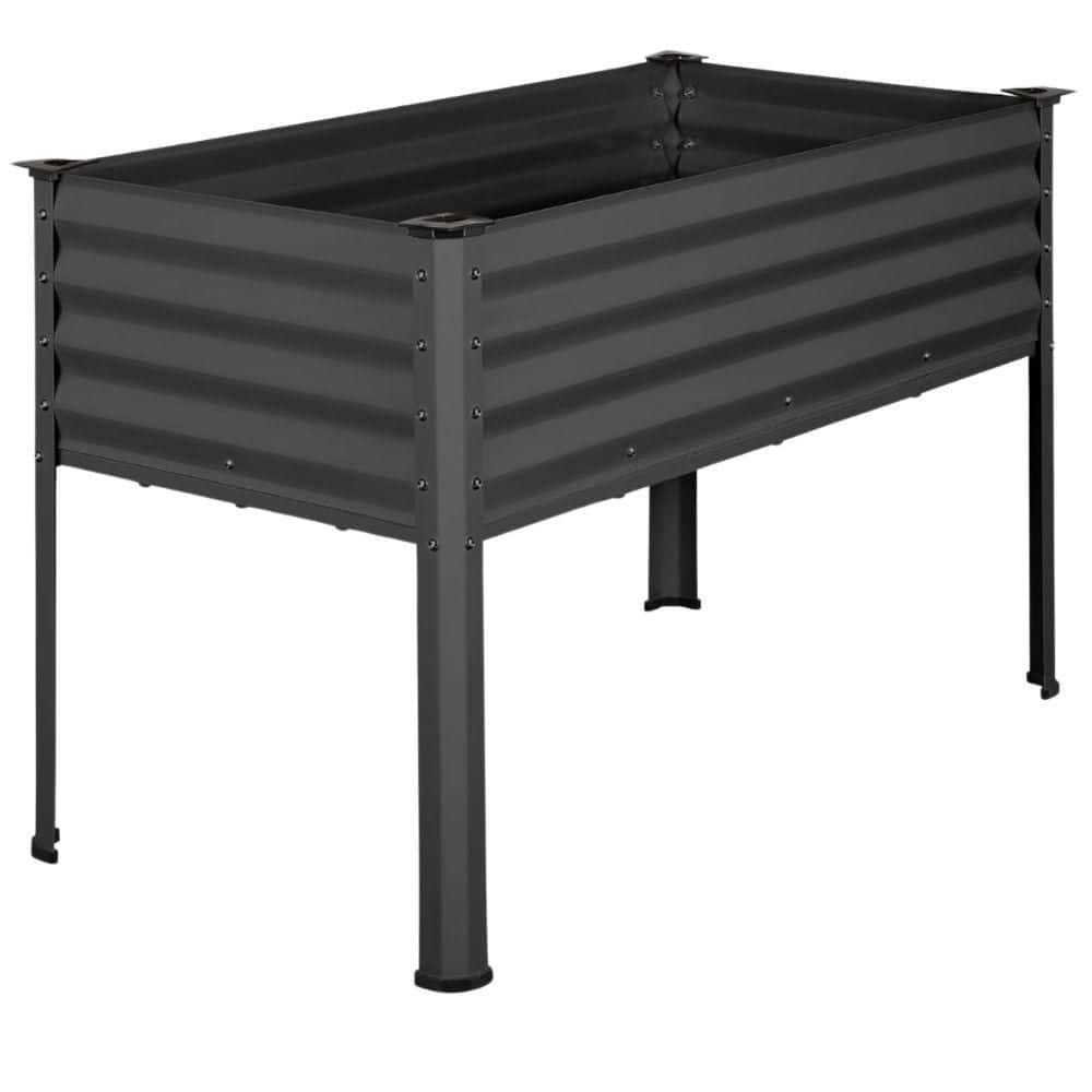 48 in x 24 in x 30 in. Raised Garden Bed, Aluminum Elevated Planter Box, Vegetable Garden for Backyard, Charcoal price history on PriceWatchPro