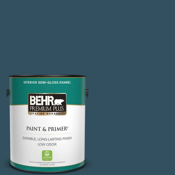 BEHR PREMIUM PLUS 1 gal. #540F-7 Velvet Evening Semi-Gloss Enamel Low Odor Interior Paint & Primer