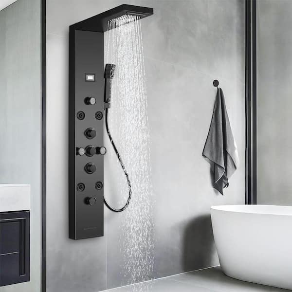 AKLFGN 48.7 in. 8-Jet High Pressure Shower Tower System with