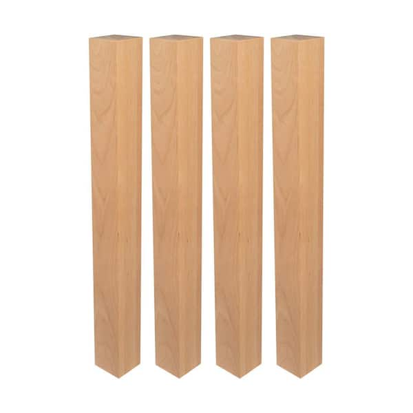 American Pro Decor 35-1/4 in. x 3-1/2 in. Unfinished North American Solid Cherry Kitchen Island Leg (Pack of 4)