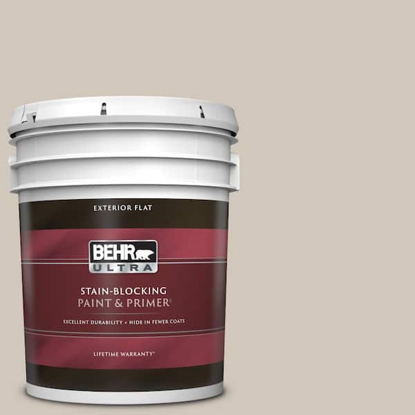 BEHR ULTRA 5 gal. #N210-2 Cappuccino Froth Flat Exterior Paint & Primer