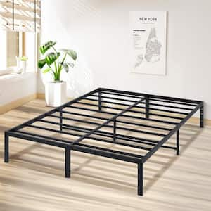 Black Full Bed Frame with Large Storage Space