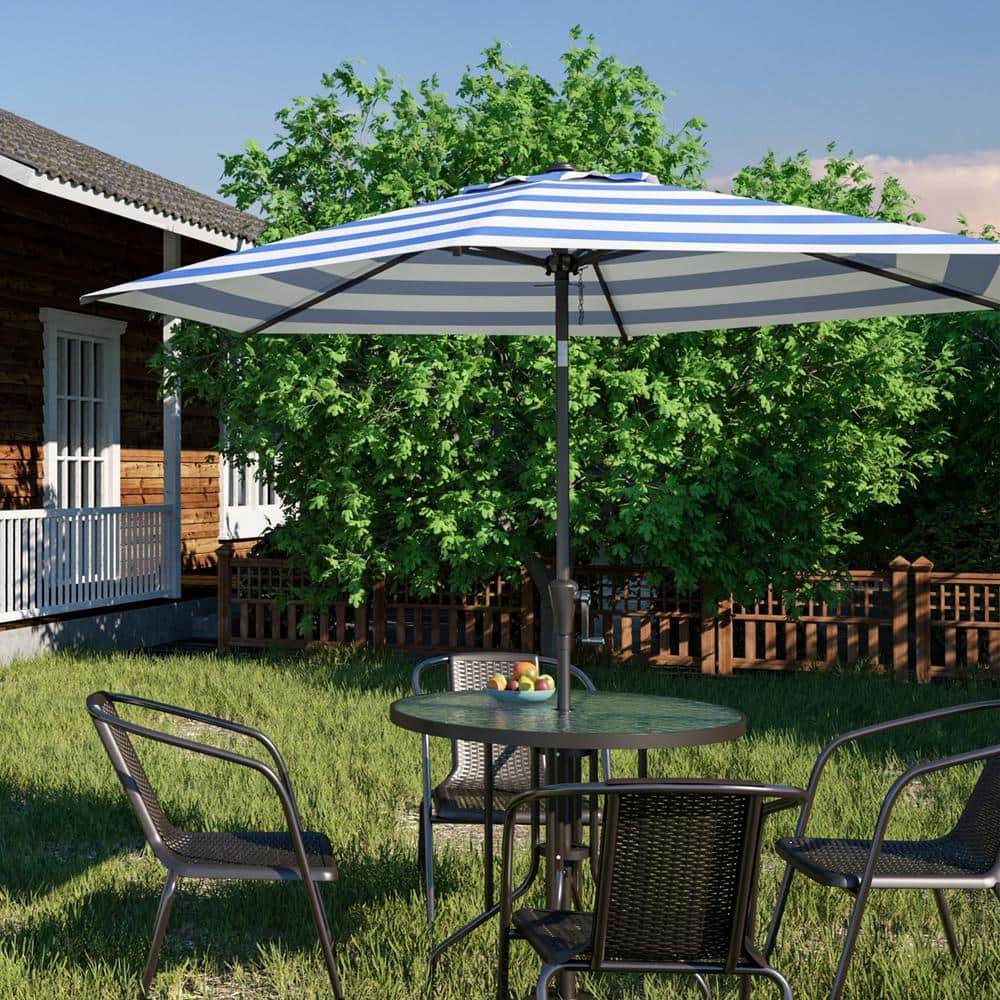 patio様 JEAREY 7.5ft Steel Outdoor Patio Market Umbrella with Tilt
