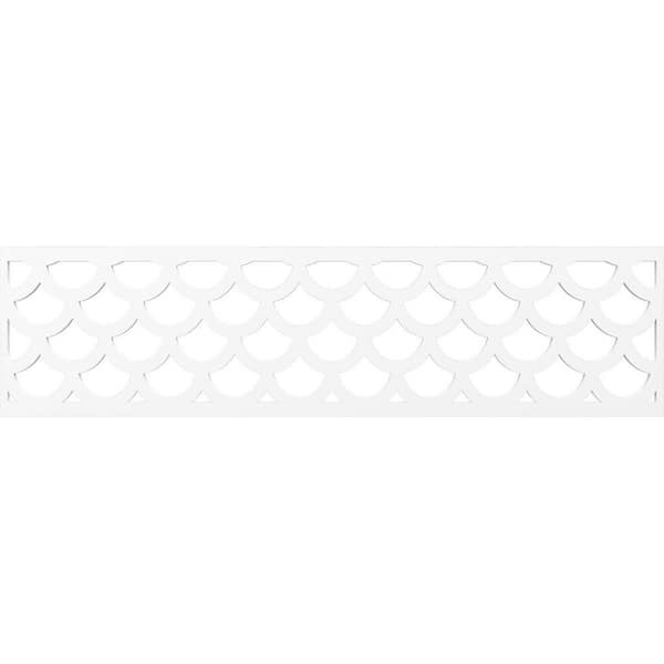 Ekena Millwork Hudson Fretwork 0.375 in. D x 47 in. W x 12 in. L PVC Panel Moulding