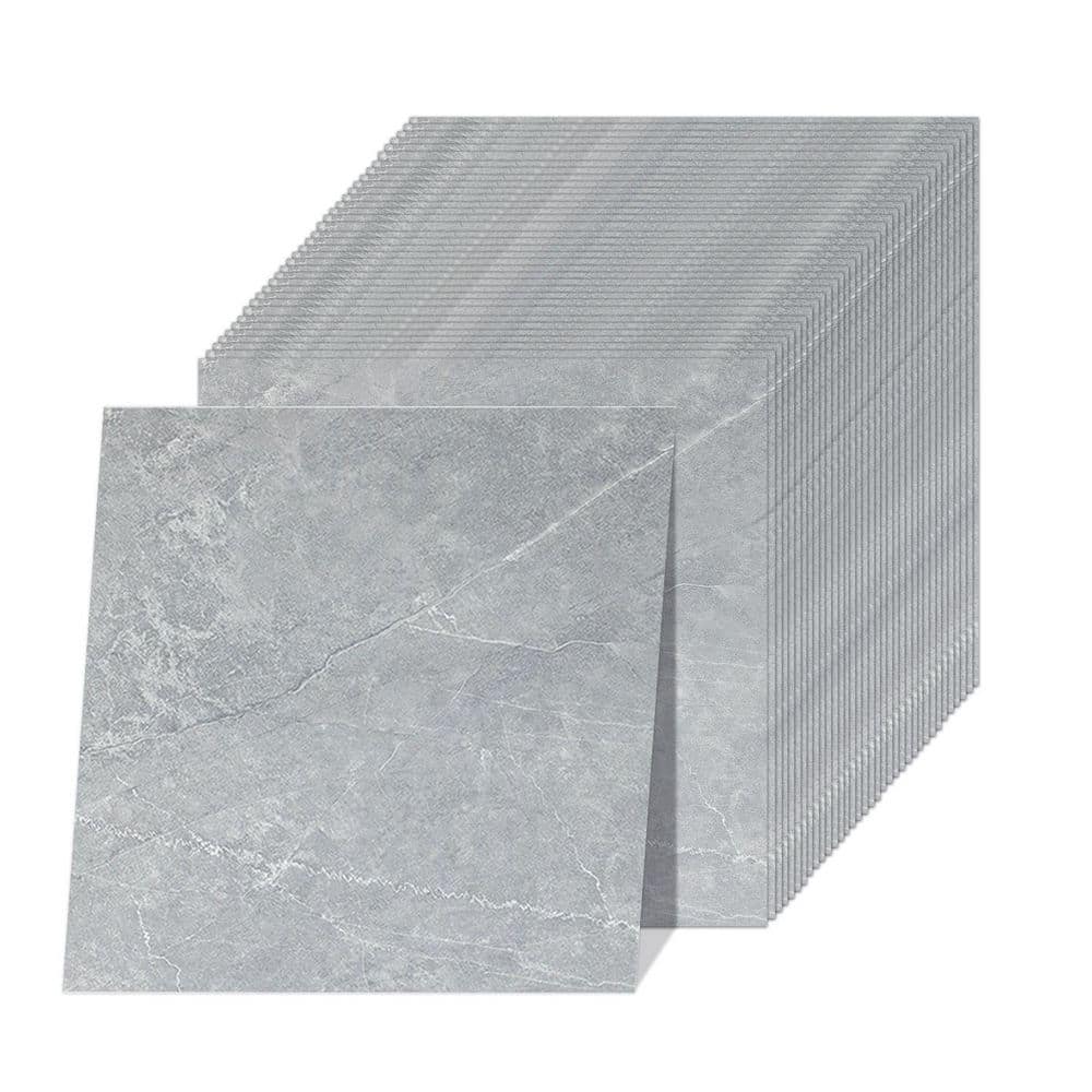 Jeedeson Gray 6 MIL x 12 in. W x 12 in. L Peel and Stick Flooring