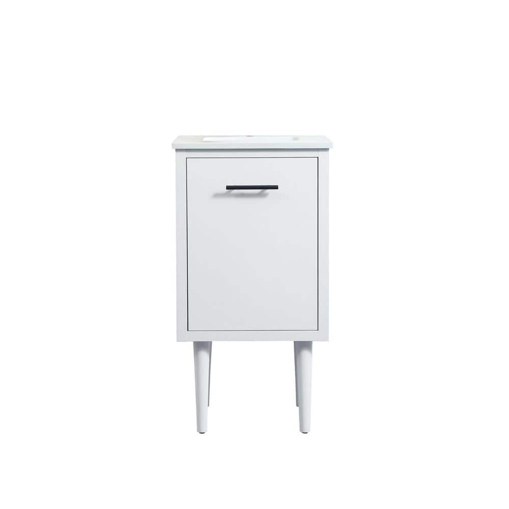 Simply Living 18 in. W x 19 in. D x 33.5 in. H Bath Vanity in White with Iv