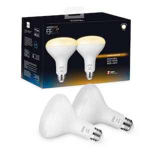 ERIA 65-Watt Equivalent BR30 Dimmable CRI 90 Plus Wireless Smart LED Flood Light Bulb Soft White (2-Pack)