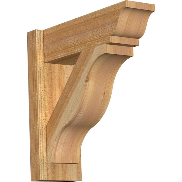 Ekena Millwork 6 in. x 18 in. x 18 in. Western Red Cedar Fuston Traditional Rough Sawn Outlooker