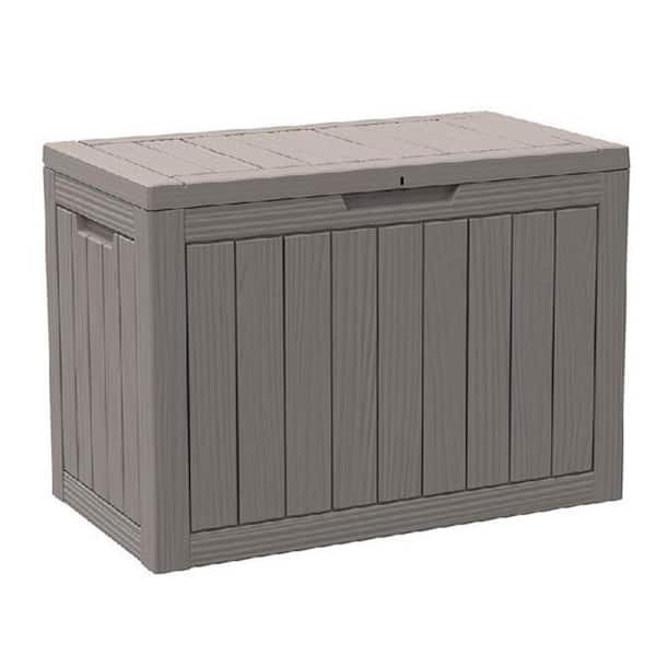30 in. W x 17 in. D x 22 in. H Resin Outdoor Storage Cabinet 45 Gal. Lockable Deck Box Storage Bin