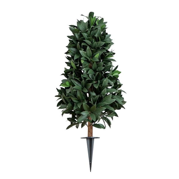 3 ft. UV Resistant Artificial Laurel Plant with Integrated Ground Stake (Indoor/Outdoor)