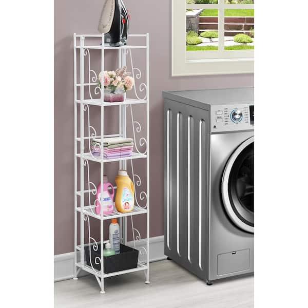 5-Tier Wood Over The Washer and Dryer Storage Shelf for Laundry Room - 28 Wide
