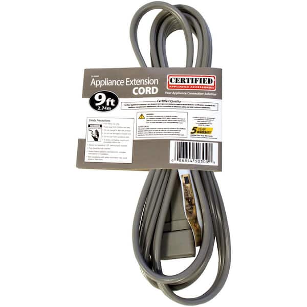 Details about 9 Ft Appliance Extension Cord Heavy Duty 14 Gauge 3 Prong SPT Gray Details about 9 Ft Appliance Extension Cord Heavy Duty 14 Gauge 3 Prong SPT Gray