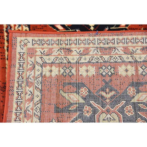 Unique Loom Oasis Taftan Rug Terracotta/Cream 2' 7 x 10' Runner