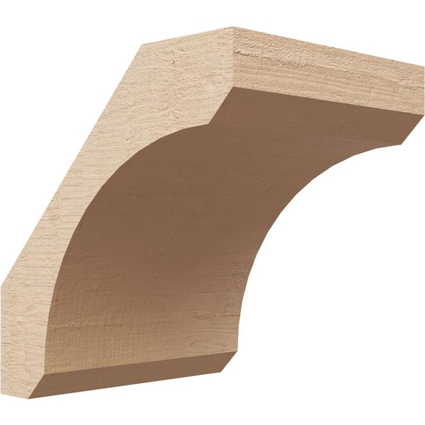 Ekena Millwork 5 in. x 6 in. x 6 in. Legacy Rough Cedar Woodgrain Timberthane Polyurethane Knee Brace, Primed