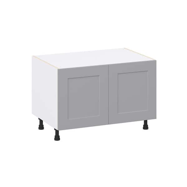 Roseland 36 in. W x 24 in. D x 34.5 in. H Assembled Shaker Apron Front Sink Base Kitchen Cabinet in Slate Gray