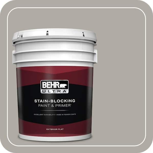 BEHR ULTRA 5 gal. Home Decorators Collection #HDC-NT-09G Stingray Gray Flat Exterior Paint & Primer