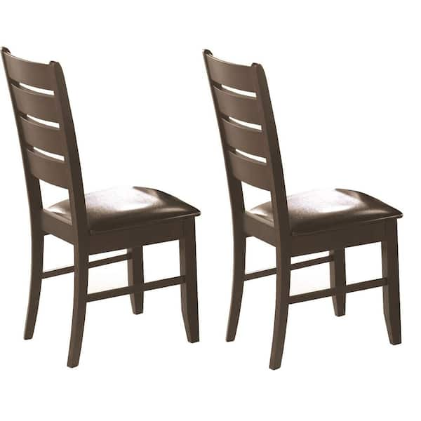 Coaster Dalila Collection Cappuccino Dining Chair Set Of 2 102722 The Home Depot