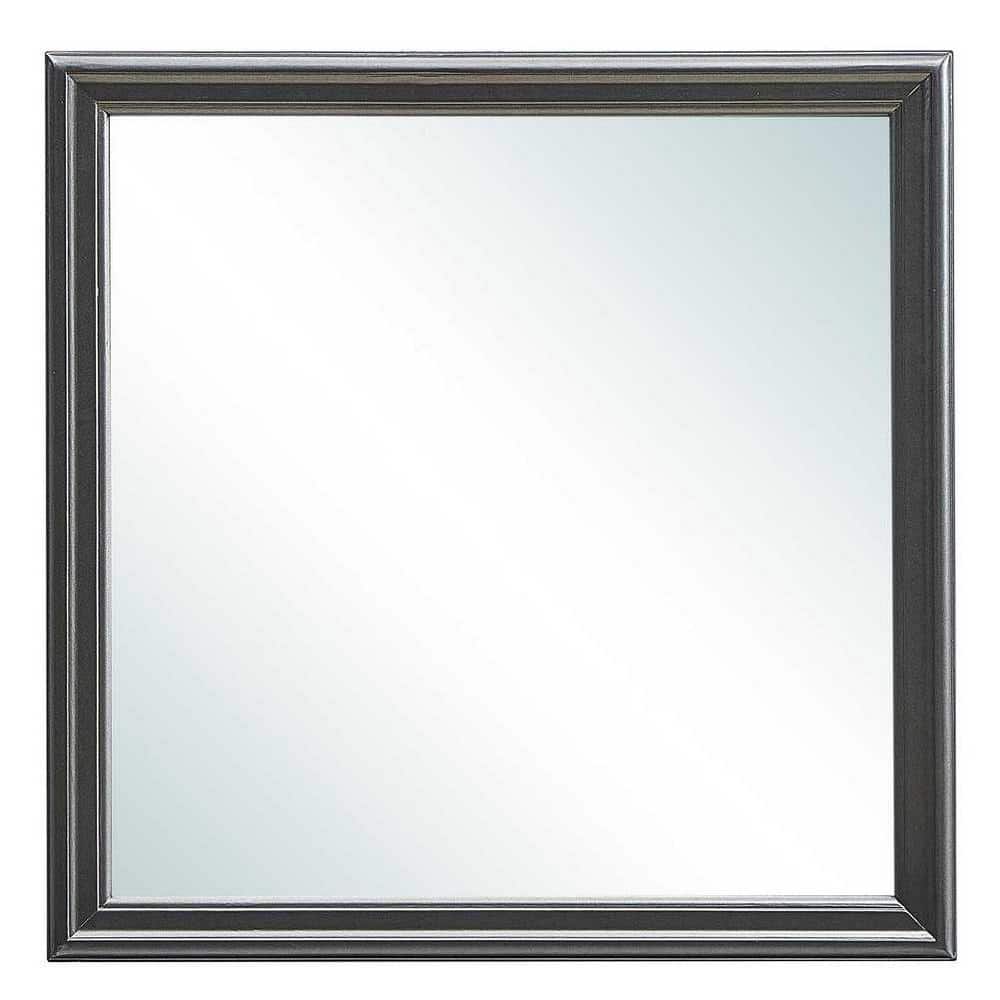 Lorana 38 in. x 38 in. Modern Square Framed Dresser Mirror