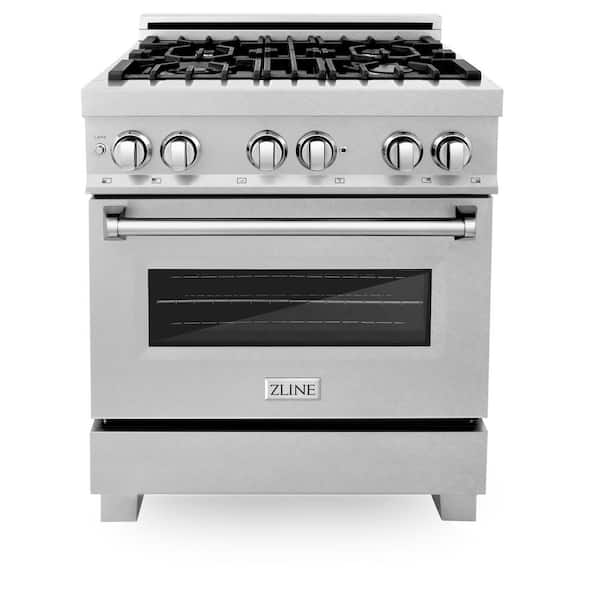 ZLINE Kitchen and Bath 30 in. 4 Burner Dual Fuel Range in Fingerprint Resistant Stainless Steel