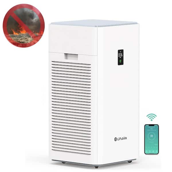 4555 sq. ft. True HEPA Air Purifier for Home with 3-Layer Filter, Laser Dust Sensor, 24db for Sleep Mode, Child Lock
