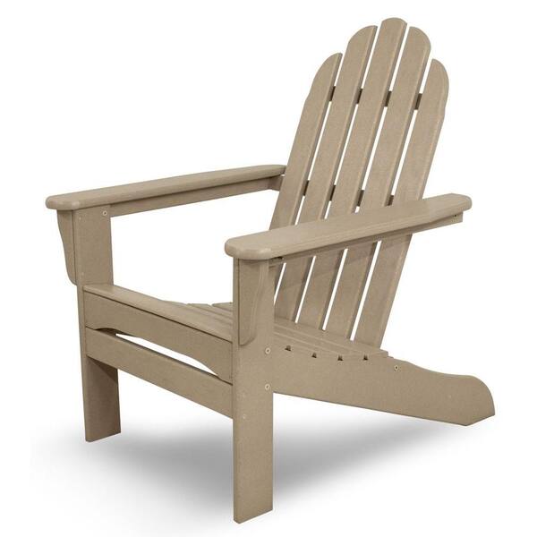 Ivy Terrace Sand Plastic Patio Adirondack Chair