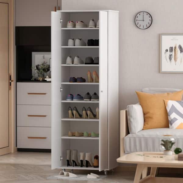 FUFU&GAGA 2-Door Shoes Cabinet in White