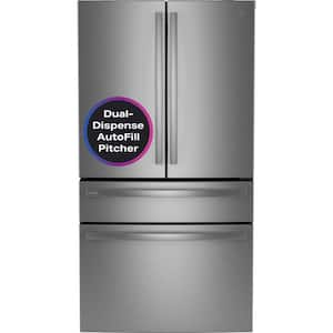 Profile 29 cu. ft. Smart 4-Door French-Door Refrigerator Stainless Steel w/Door in Door, Dual-Dispense AutoFill Pitcher