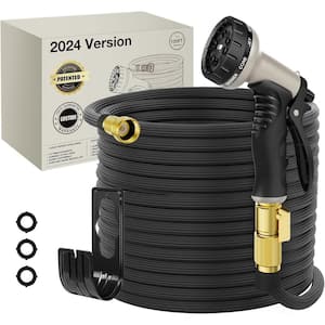 3/4 in. Dia x 100 ft. Expandable Leak-Proof Garden Hose with 40 Layers of Innovative Nano Rubber and Multiple Patterns