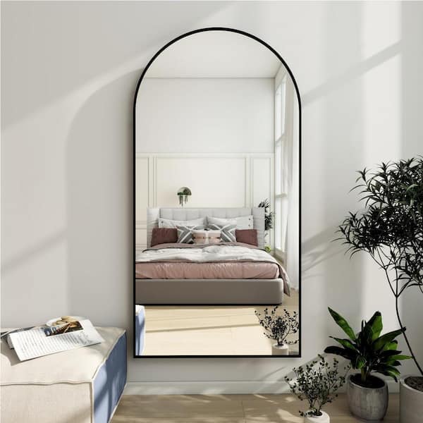 Unbranded Gold 22 in. W x 65 in. H Arch Full Length Mirror, Aluminum Alloy Frame Floor Mirror, Free-Standing Hanging or Leaning