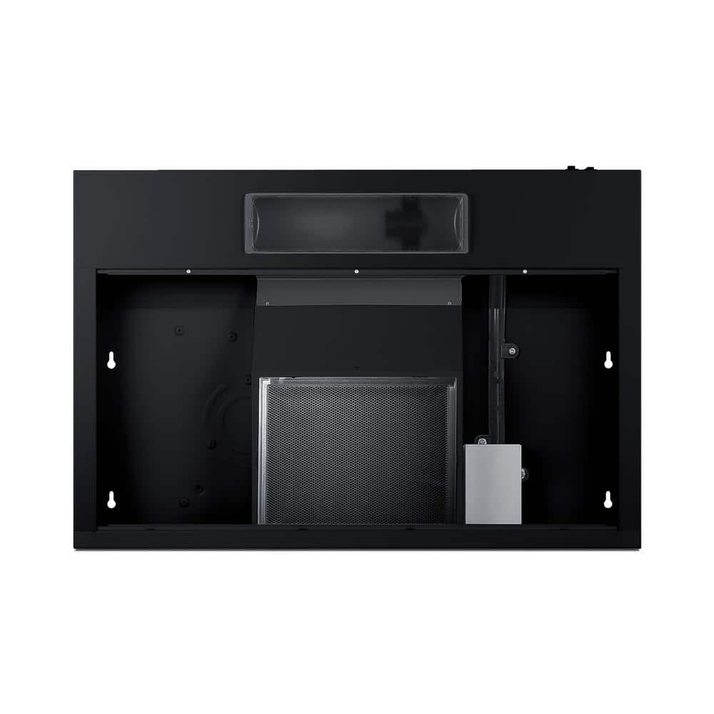 Black Stainless Steel Convertible Under Cabinet Range Hood