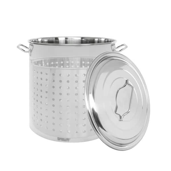 Winco 40 Qt. Aluminum Stock Pot Steamer Basket