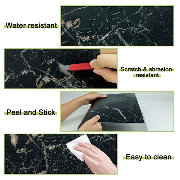Have a question about Jeedeson Black Marble 6 MIL x 12 in. W x 24