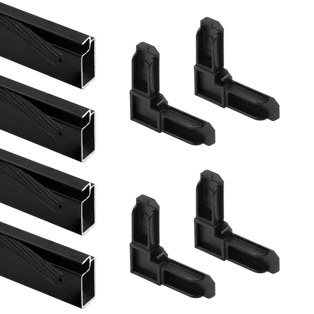Screen Frame Kit, 5/16 x 3/4 x 60 in. Aluminum, Matte Black, Includes Spline & Matching Plastic Square Corners (1-Kit) price history on PriceWatchPro