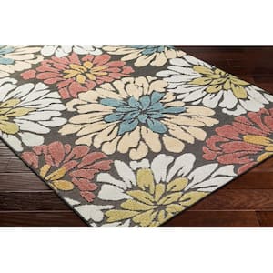 Lakeside Multi/Blue Floral and Botanical 2 ft. x 3 ft. Indoor/Outdoor Area Rug
