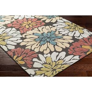 Lakeside Multi/Blue Floral and Botanical 7 ft. x 9 ft. Indoor/Outdoor Area Rug