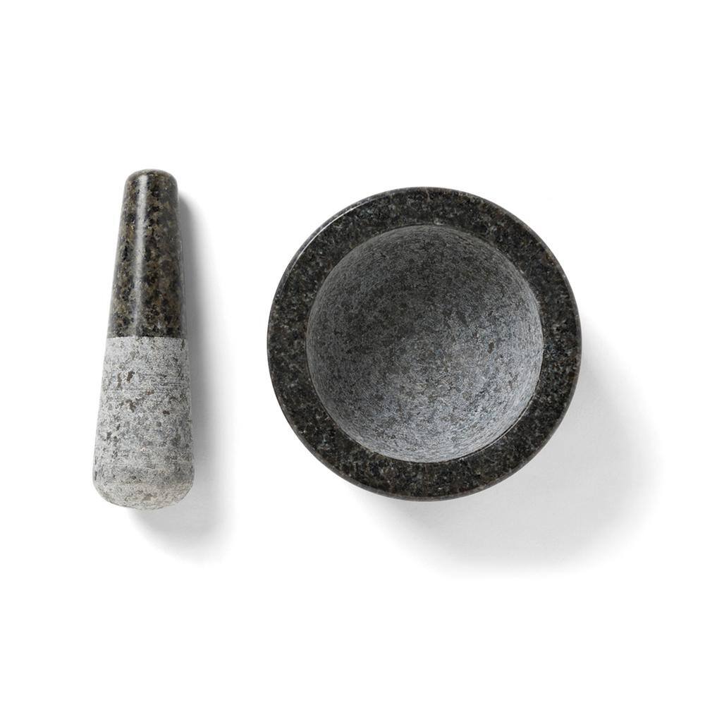 Fox Run Black and Gray Granite Mortar and Pestle