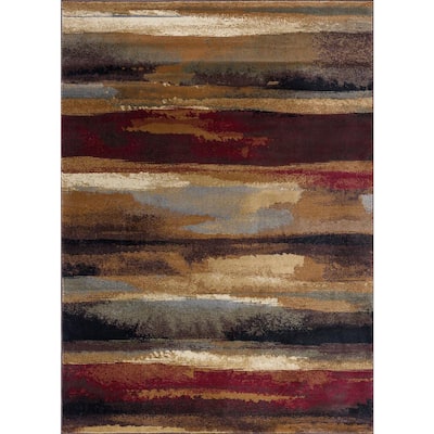 Festival Abstract Multi-Color 9x12 Indoor Area Rug