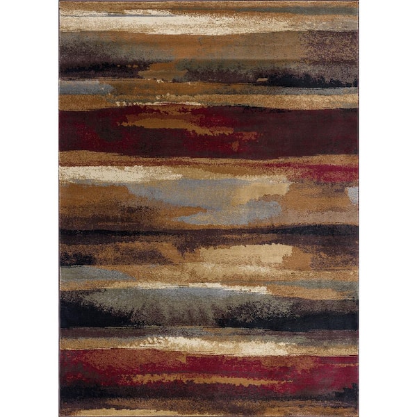 Tayse Rugs Festival Abstract Multi-Color 9 ft. x 12 ft. Indoor Area Rug