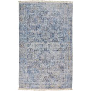 Ramey Classic Blue/Beige 9 ft. x 12 ft. Oriental Wool Area Rug