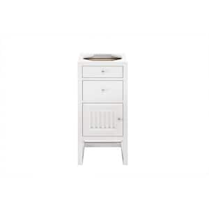 Athens 15.0 in. W x 14.9 in. D x 32.2 in. H Vanity Side Cabinet without Top in Glossy White