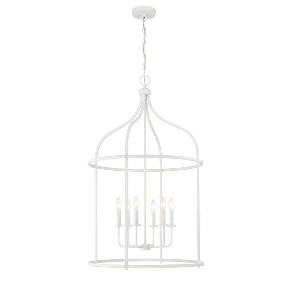 Brookstone Bisque White 6-Light Metal Pendant