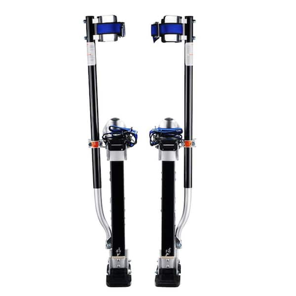Pentagon Tool 24 in. to 40 in. Silver Height Black Drywall Stilts
