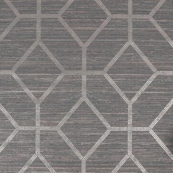 Boutique Asscher Geo Grey Unpasted Removable Strippable Paper Wallpaper