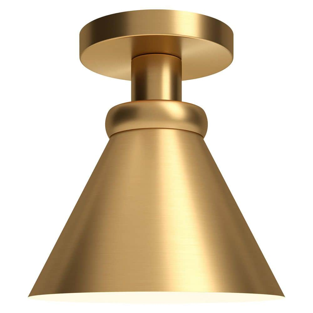 Camden&Wells - Zeno Semi Flush Mount Light - Brushed Brass