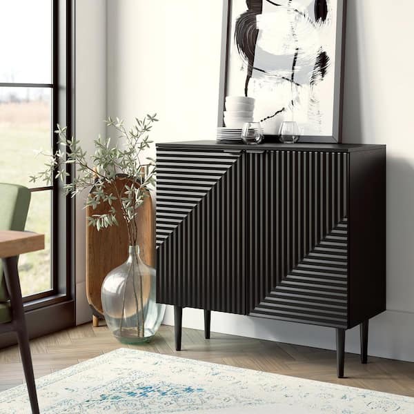 JAYDEN CREATION Kordt Modern 35 in. Tall 2-Door Accent Storage