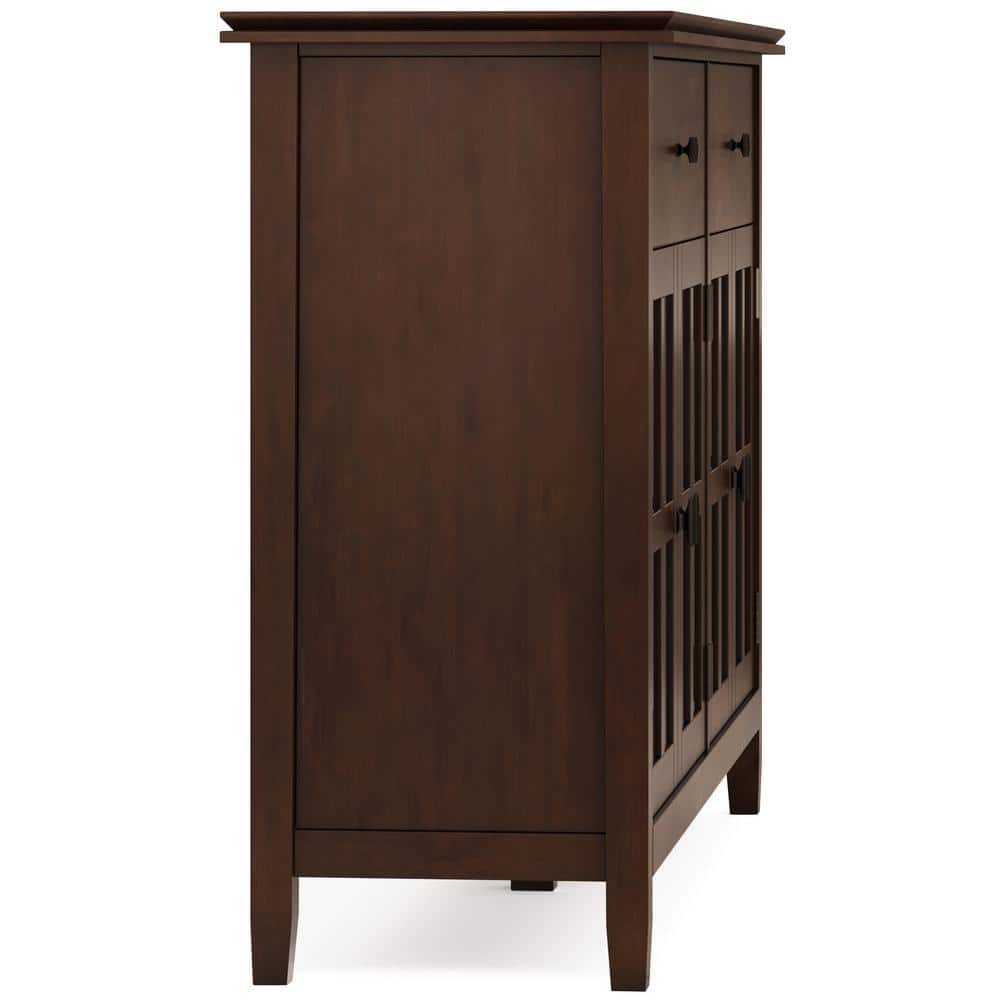 Russet Brown Solid Wood 60" Traditional Sideboard Buffet