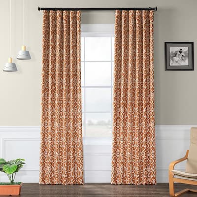 Geometric Orange Curtains Window Treatments The Home Depot Geometric Orange Curtains Window, Orange Patterned Curtains