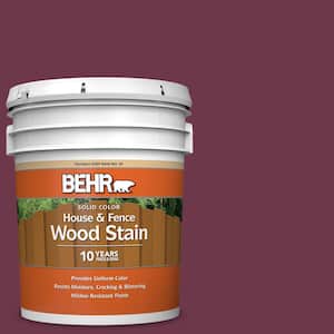 5 gal. #PPU1-14 Formal Maroon Solid Color House and Fence Exterior Wood Stain